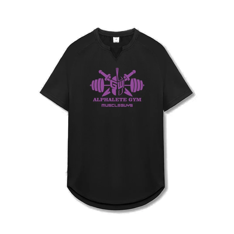 

Мужская быстросохнущая дышащая футболка с коротким рукавом и воротником в виде куриного сердца, 4 цвета