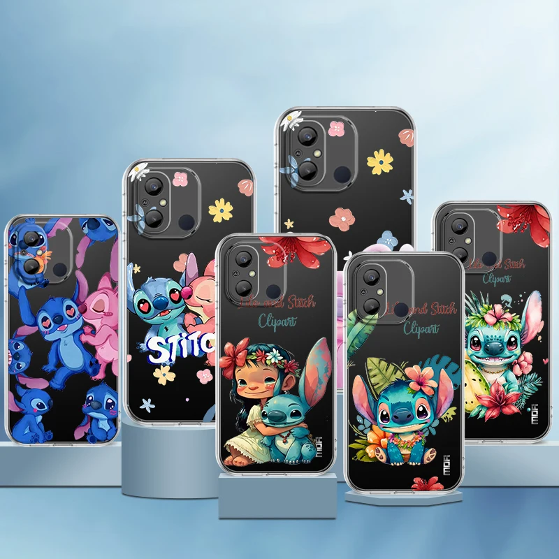 

Stitch Cute Ohana For Xiaomi Redmi 12C 11 A1 Plus 10 10X 9T 9C 9C 8 7 6 4G 5G Soft Silicone Transparent Phone Case Coque Capa