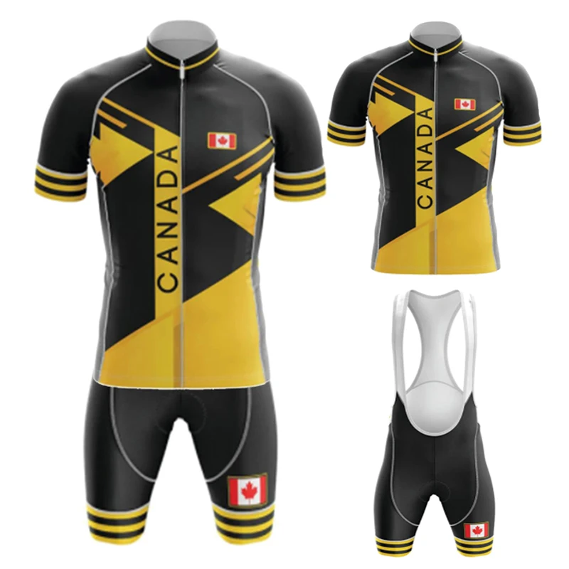 

Командная одежда для велосипеда Канады 2022, мужской летний дышащий комплект из Джерси для езды на велосипеде, быстросохнущая спортивная оде...