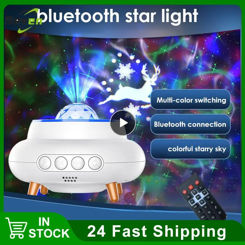 

Laser Elk Water Star Light Remote Control Music Desk Atmosphere Lamp Led Night Light Projector