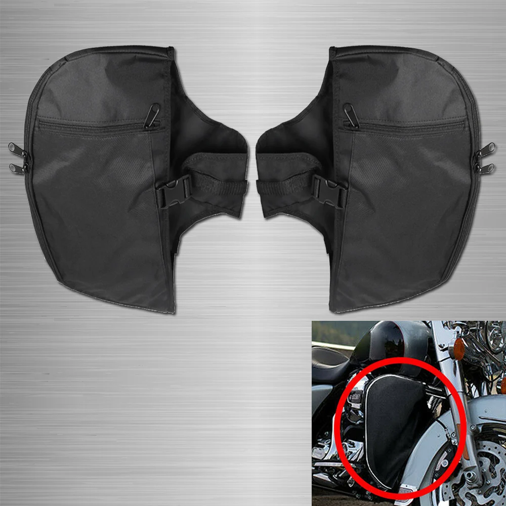 

For Harley Touring Electra Glide Standard Street Glide Road King FLHR 1980-2020 Motorcycle Black Leg Warmer Chaps Soft Lowers