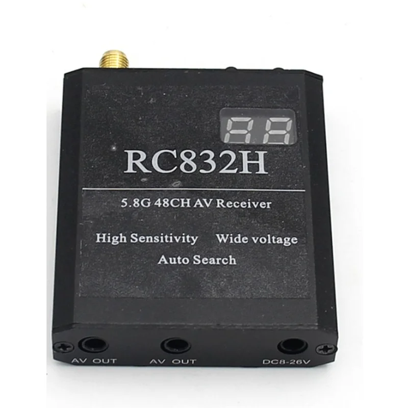RC832H 5 8G 48CH видеоприемник 12 В автоматический поиск каналов для TS832 TS5823 TS5828 RC самолет