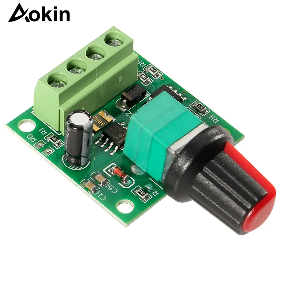 1.8V 3V 5V 6V 7.2V 12V 2A 30W DC Motor Speed Controller Mini DC Motor Speed Regulator Controls PWM 1803BK