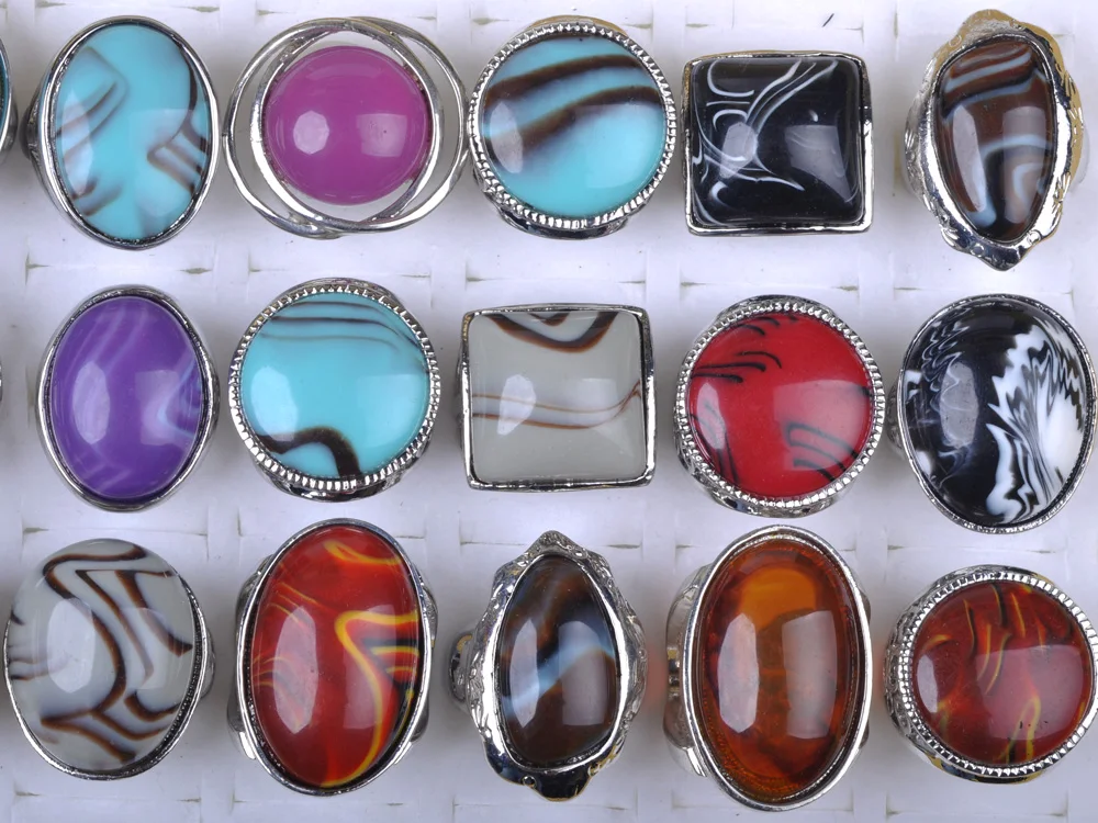 

Оптовая продажа, 10 шт., рандомные кольца и подходящие к ним богемные Ретро Кольца с кристаллами, женские кольца на палец, ювелирные изделия в...