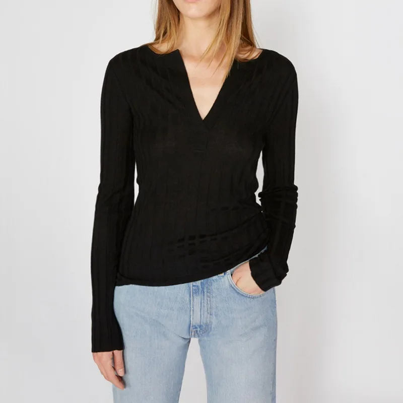 Women Sweater British Pullover Half-open-neck Slim-fit Sweater Women Knitwear Pullover