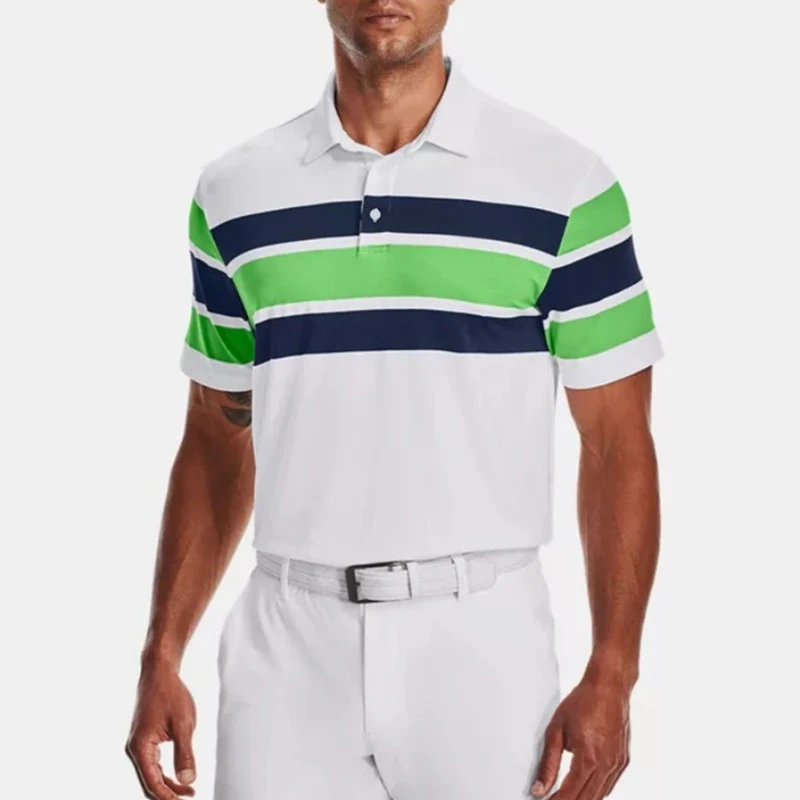 

Summer POLO Shirt Lapel Short-Sleeved Quick-Drying Men's Clothing 2022 New Colorblock Printing Breathable Casual T-shirt Top