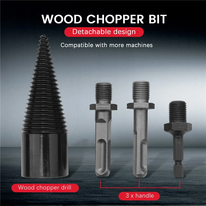 Съемное сверло для раскалывания дров сверла древесины раздельных сверл