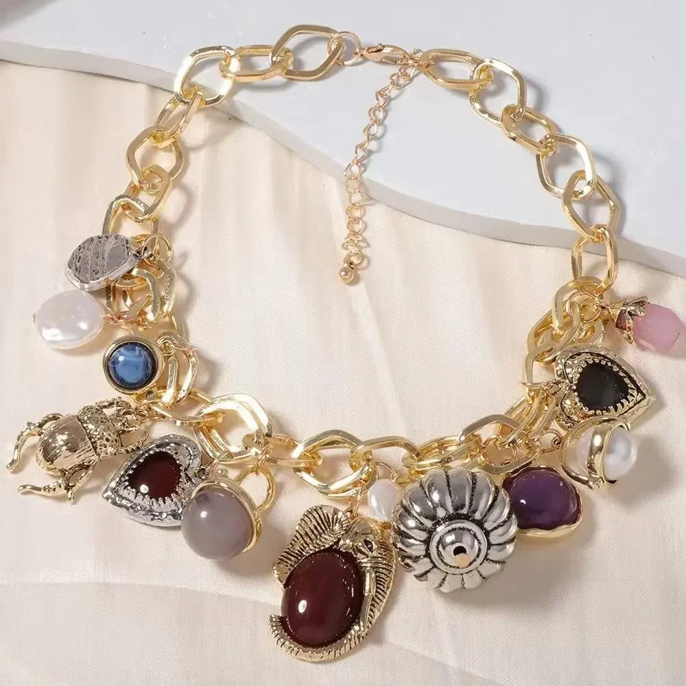 Ожерелье ZAA с подвесками в стиле ретро