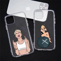 miley cyrus singer cartoon sexy phone case transparent soft for iphone 12 11 13 7 8 6 s plus x xs xr pro max mini