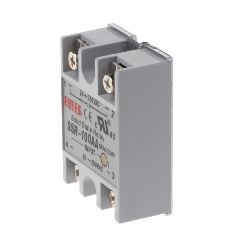 Твердотельное реле SSR-100AA с пластиковой крышкой для промышленной автоматизации