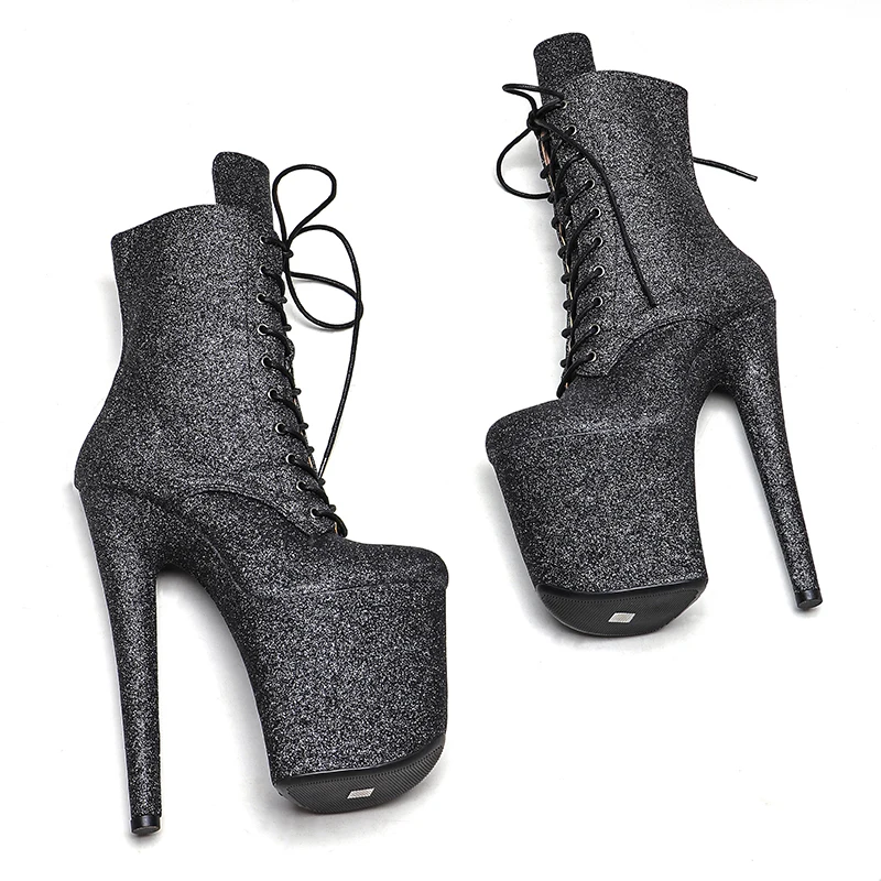 Leecabe 20CM/8Inch Women's Platform disco party High Heels Shoes Pole Dance boot