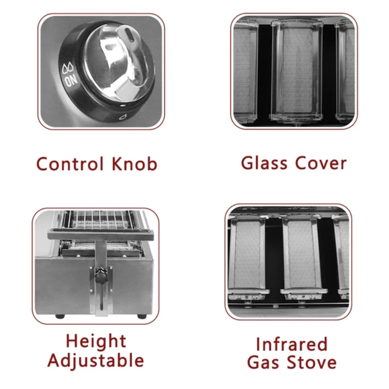Газовая плита для барбекю сжиженного углеводородного газа инфракрасная