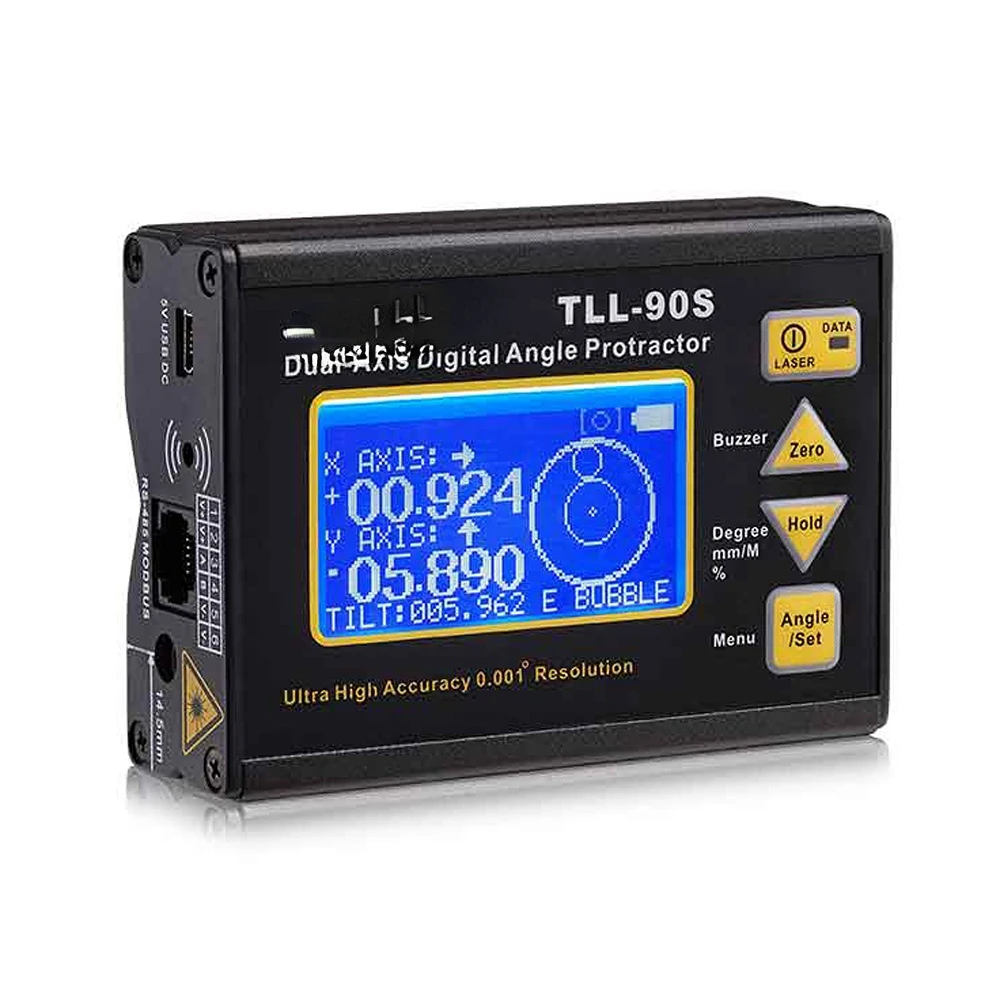 

TLL-90S Super High Precision laser level LCD Display Angle Meter 0.005 Professional Dual-axis Digital Laser Level Inclinometer