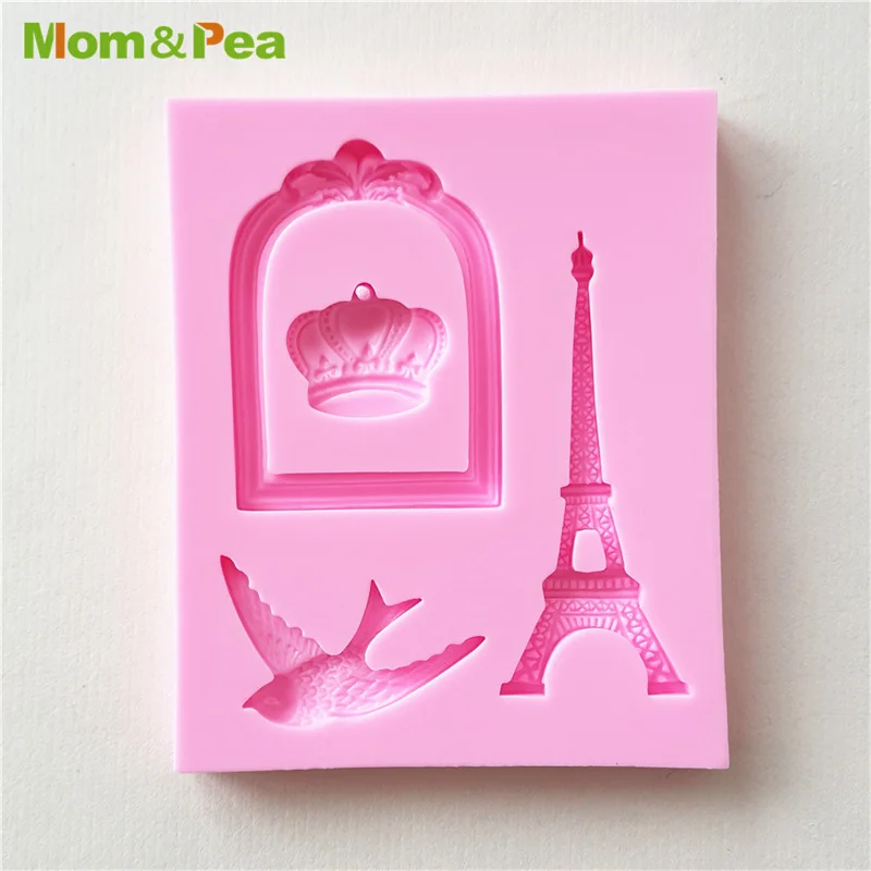 

MPA1382 Tower Crown Frame Bird Silicone Mold Gum Paste Chocolate Ornamental Fondant Mould Cake Decoration Tools