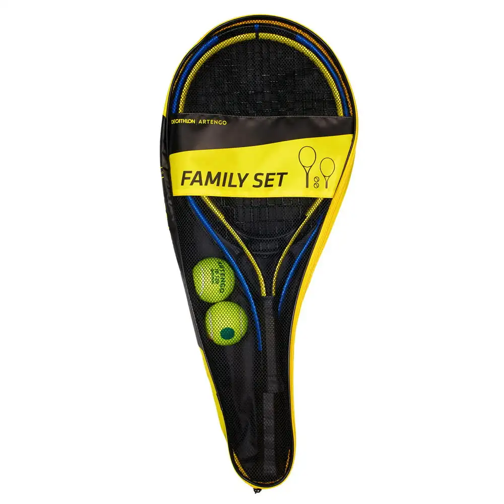 Tennis Duo Family Set - 2 Rackets + 2 Balls + 1 Bag