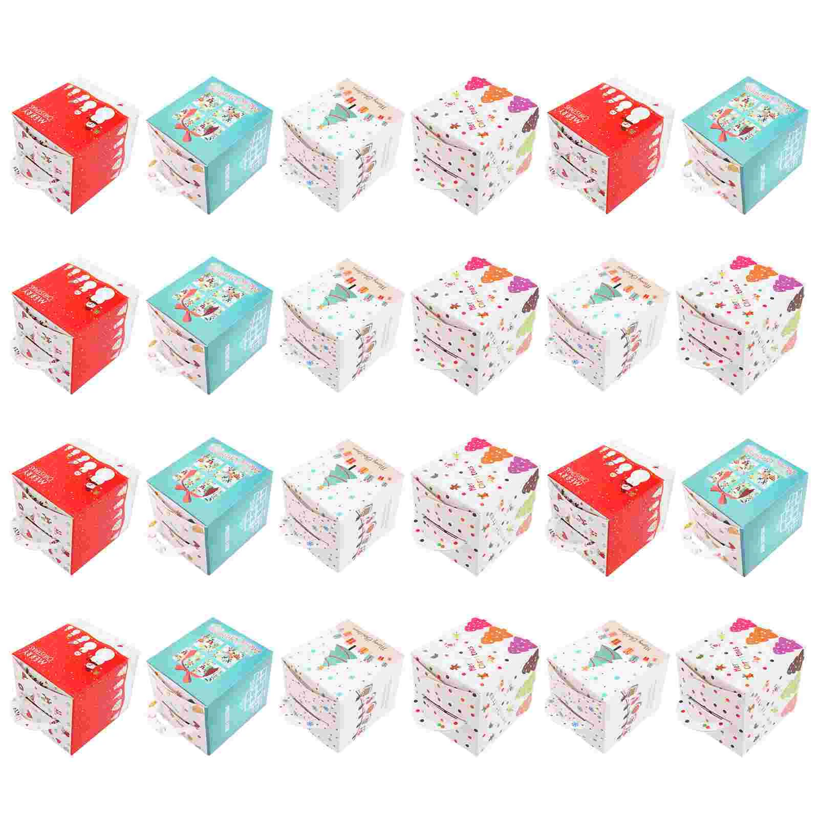 

Christmas Boxes Box Paper Holidaycandy Boxe Chocolate Goodie Treat Presents Party Cake Gift Favor Cupcake Bakery