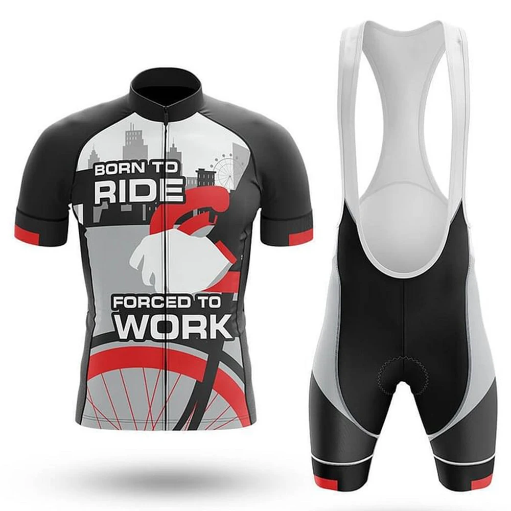 

Born To Ride Cycling Set Bib Shorts Bike Jersey Bicycle Shirt Short Sleeve Clothes Cycle Downhill MTB Mountain Suit