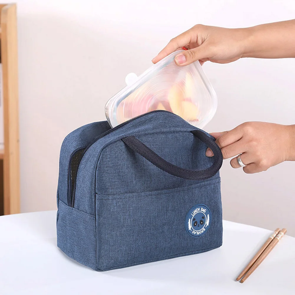 

Insulated Lunch Bag Women Kids Cooler Bag Thermal Bag Portable Ice Pack Tote Canvas Food Container Food Picnic Bags Bento Pouch