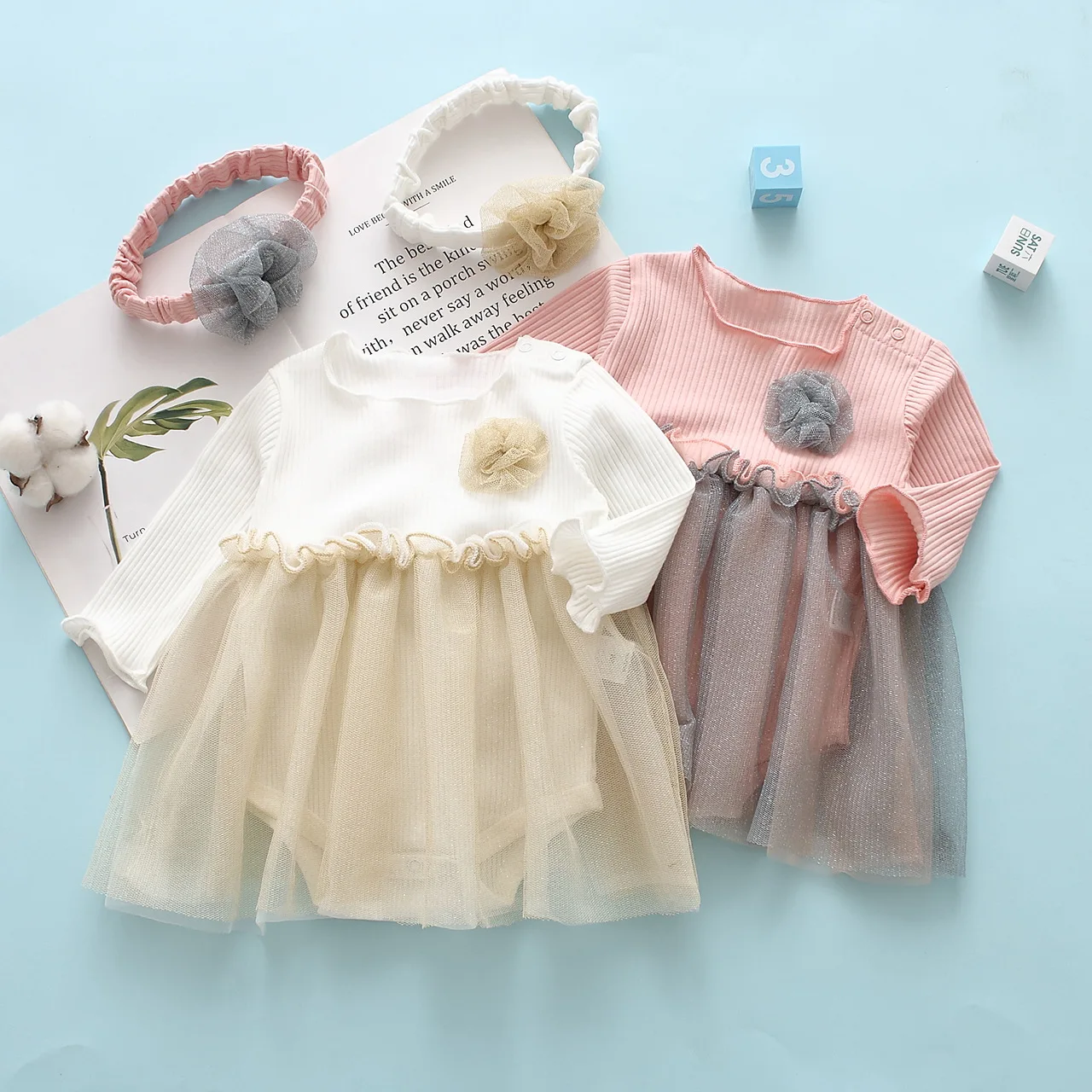 

2022 Spring Baby Girls‘ Cotton Rompers Gauze Skirt Little Girl Princess Gauze Skirt Rompers Suitable For Ages 0-2 Years Old