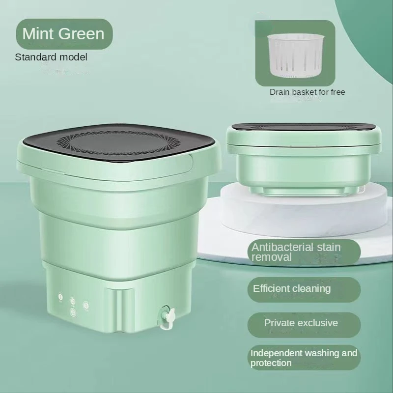 

2023 New Folding Washing Machine Small Portable Ultrasonic Mini Lingerie Artifact Fashion Dormitory Travel Washing Machine