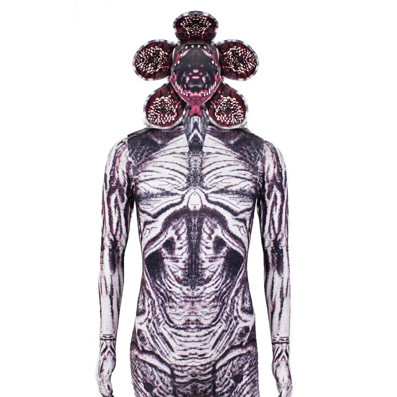 Маска Demogorgon очень странные дела для косплея Zentai наряды Униформа комбинезон