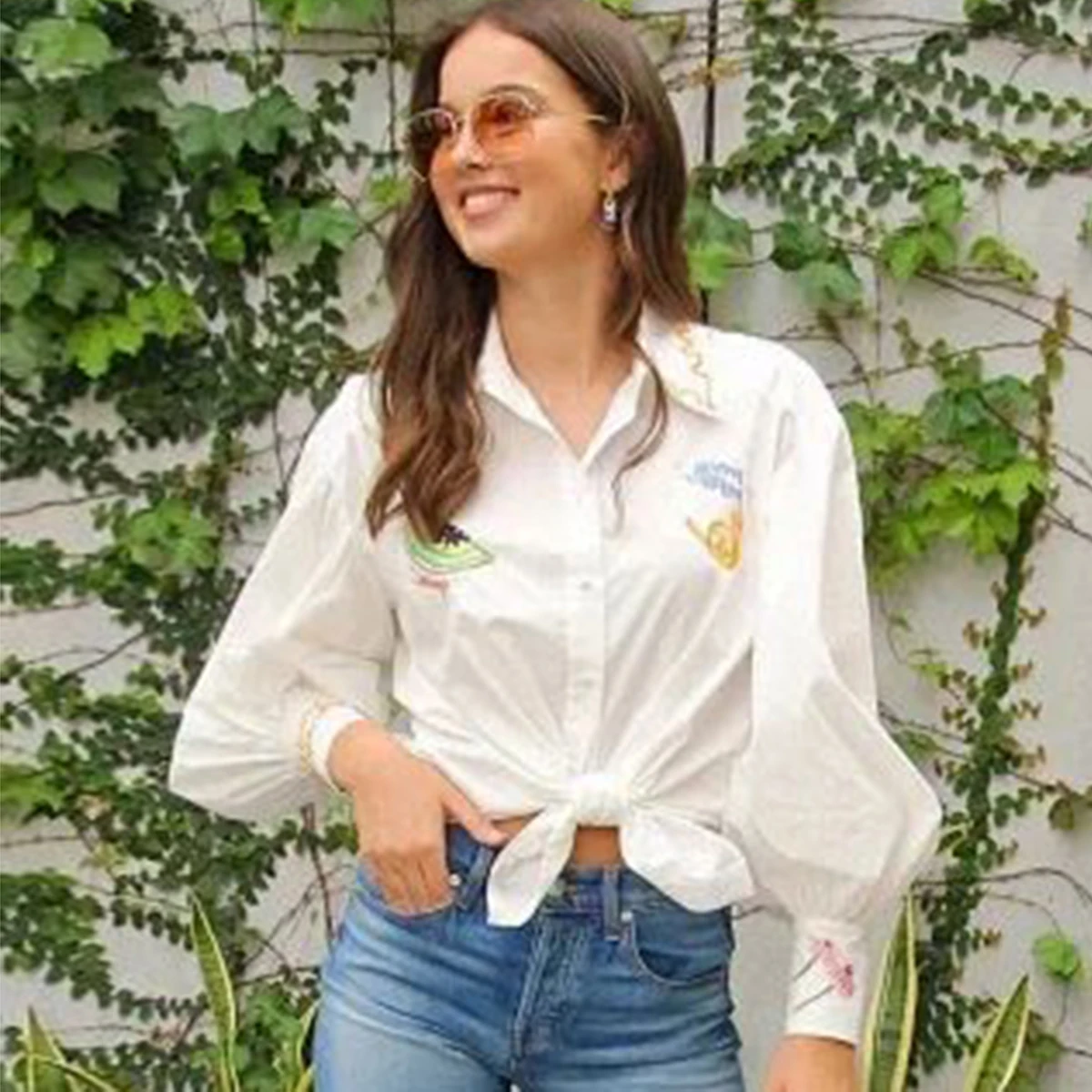 

Embroidery Design Blouse Women 2022 Single Breasted Cotton Long Sleeve Shirt Top Casual Pure Street Fashion Blouses Blusas Femme
