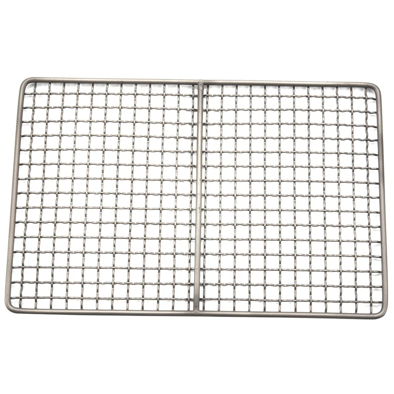

Titanium Charcoal Bbq Grill Barbecue Grill Durable Net Plate Camping Tableware