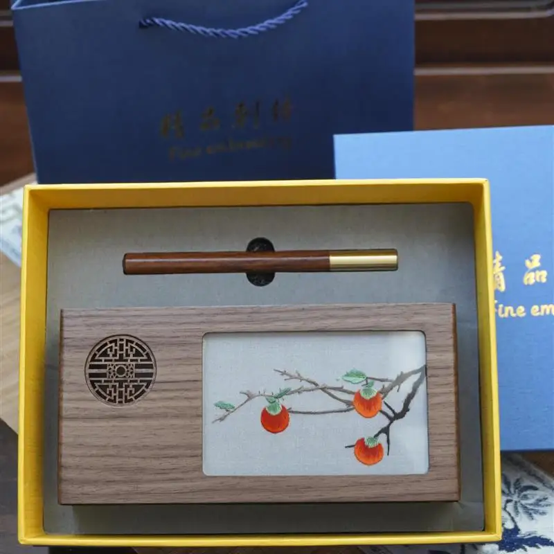 Двусторонняя вышивка креативный корпоративный подарок в китайском стиле