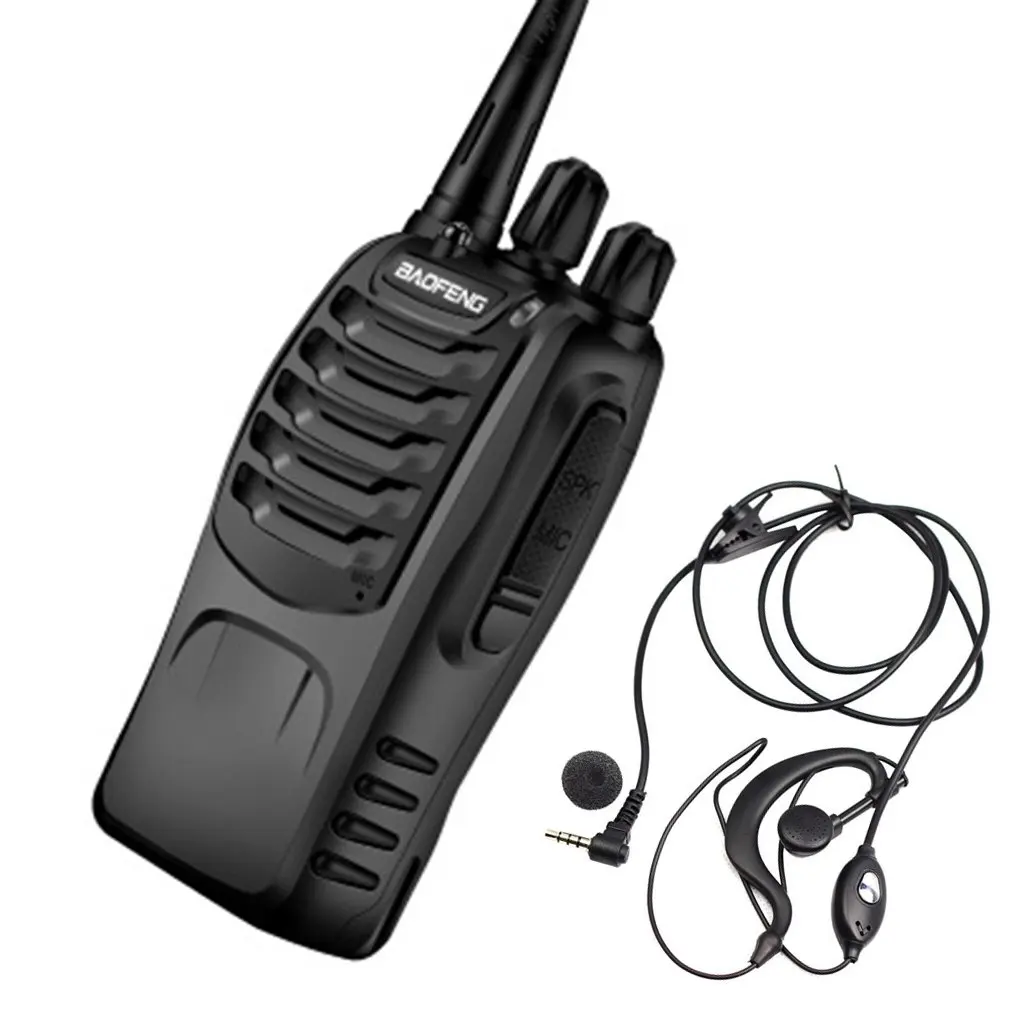 

BAOFENG BF-888S 1PCS Talkie Walkie 16CH FM UHF 400-470MHz 2-way Radio Transceiver Portable Interphone Long Distance Flashlight