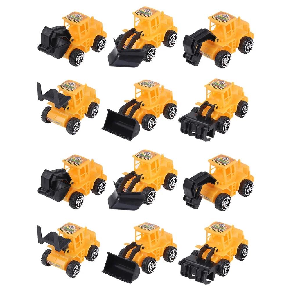 

30 Pcs Simulation Engineering Vehicle Mini Excavator Toy Truck Car Cake Decoration Abs Topper Child Toppers