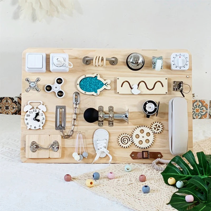 

Busy Board Accessories Toys for Children DIY Baby Toys Montessori Early Educational Sensory Activity Homemade Kids Wooden Puzzle