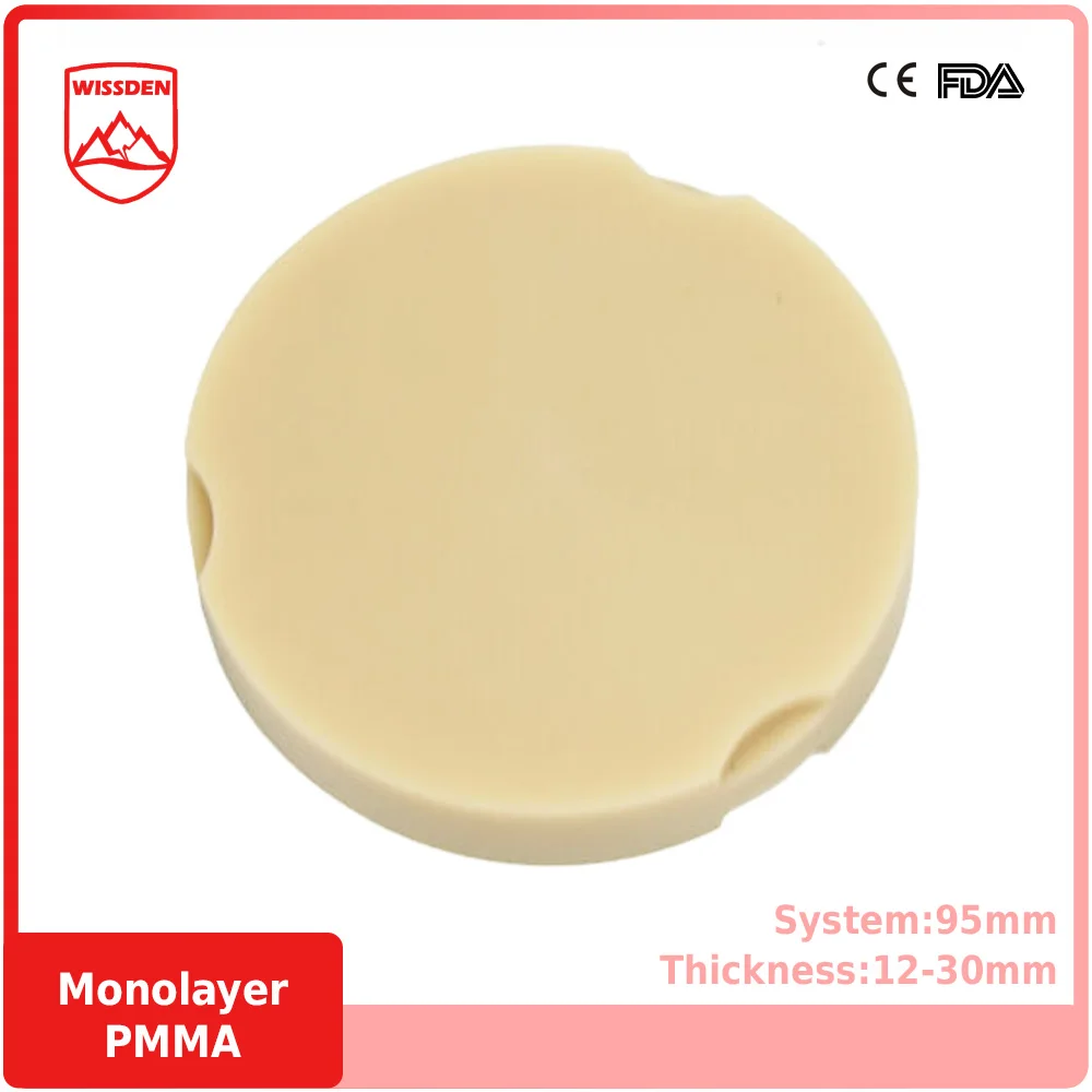 

Wissden Monolayer PMMA Disc（5 Pieces）95,12-30mm Dental Lab Materials Zirkonzahn System CAD/CAM