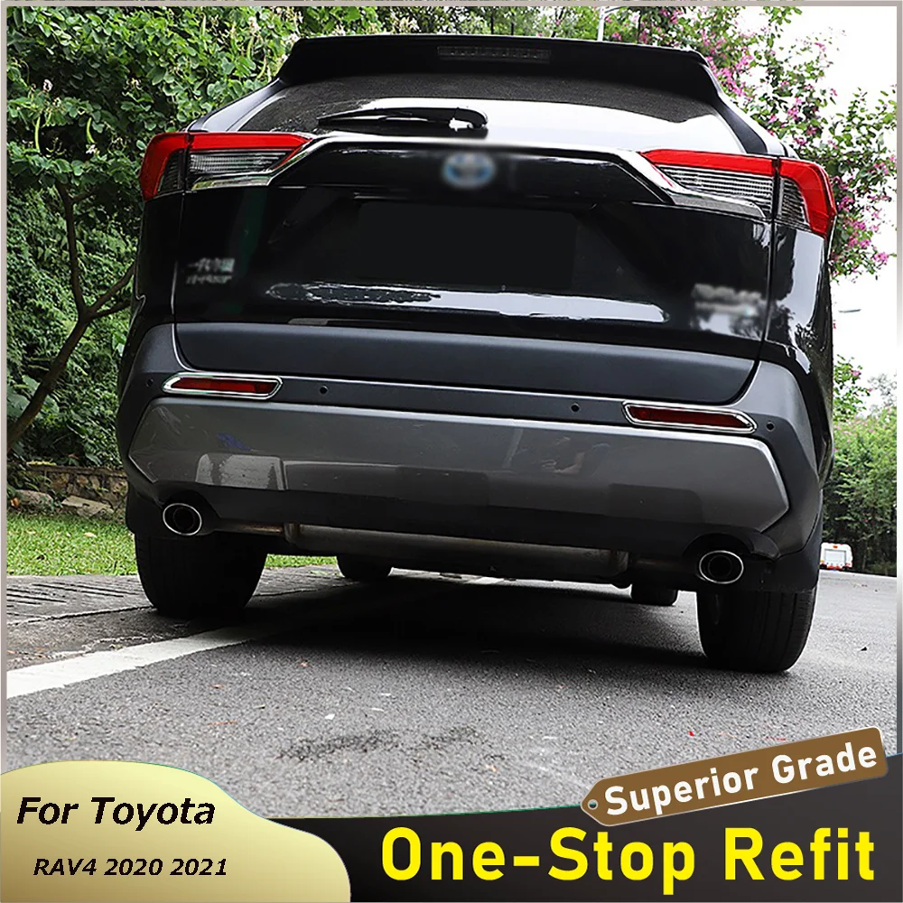 

2020 2021 For Toyota RAV4 Car Styling Rear Fog Lamp Light Decoration Frame Cover Sticker
