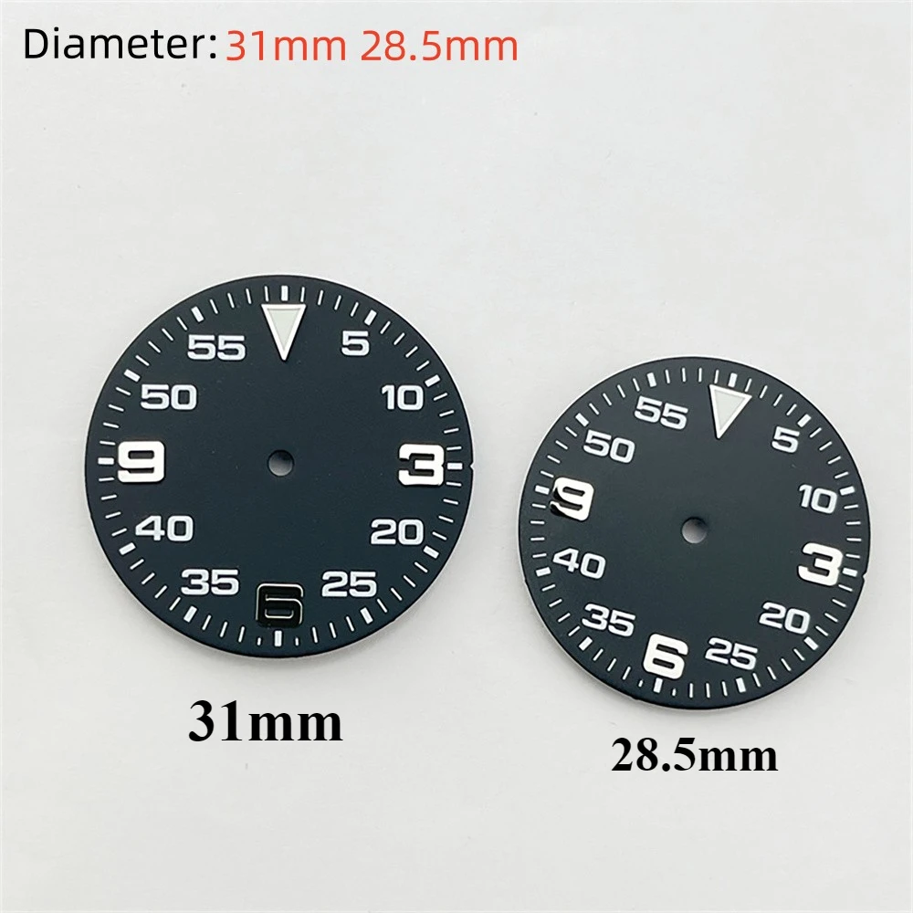 NH35 циферблат 31 мм/28 5 мм черный для NH35A 4R35 механизма механические наручные часы