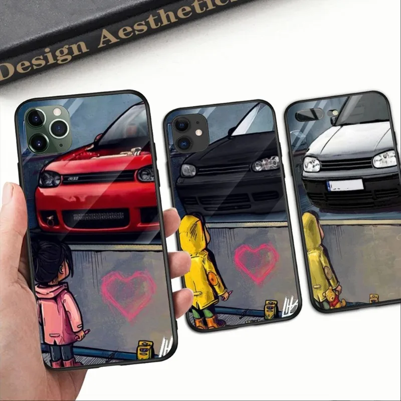 Boy See Sports Car Cool Jdm Drift Phone Case For IPhone 14 13 12 11 XS X 8 7 6 Plus Mini Pro Max SE 2022 Soft Black Phone Cover