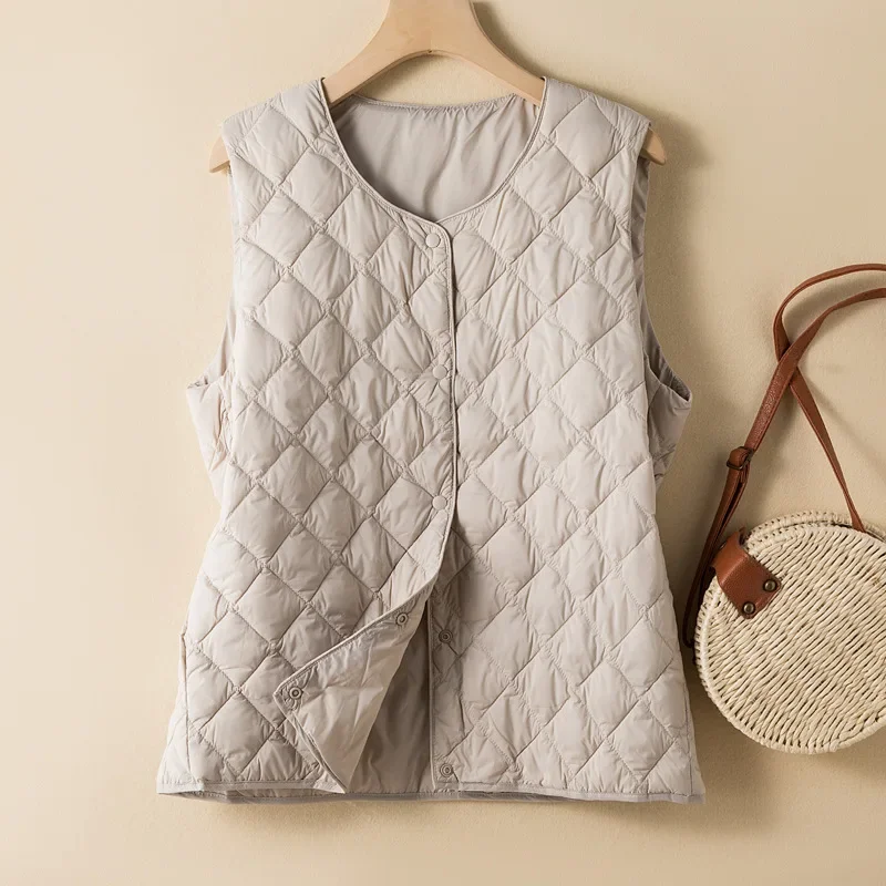 Осень/зима 2023 женский легкий хлопковый жилет пуховая хлопковая куртка с