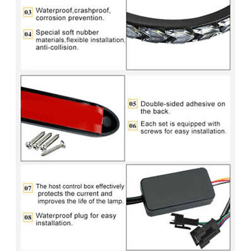 2 шт. автомобильные универсальные DRL дневные ходовые огни автомобиля двухцветный