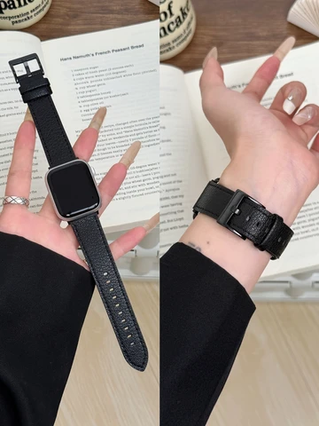 Кожаный ремешок для Apple Watch Sport dalan — пример использования