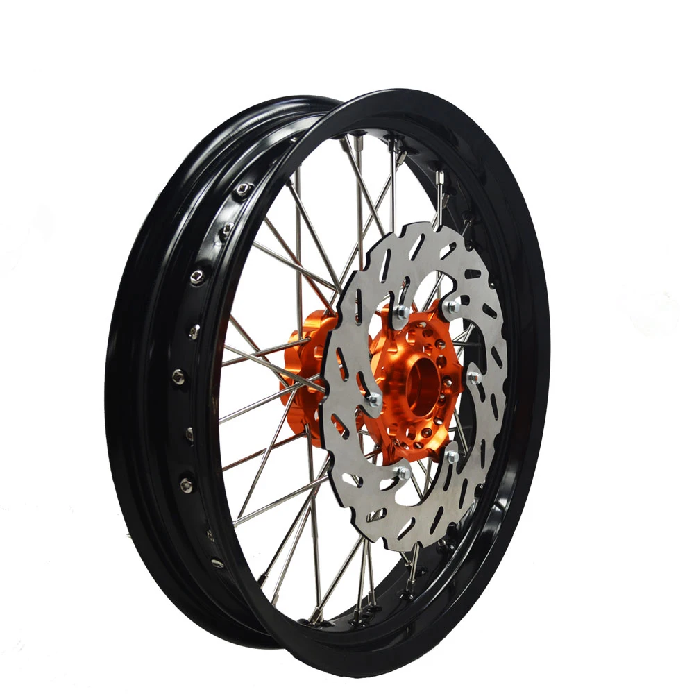 

EXC 450cc 500cc 525cc 530cc wheels rims 17 supermoto brake disc wheel parts accessories for MOQ 1set