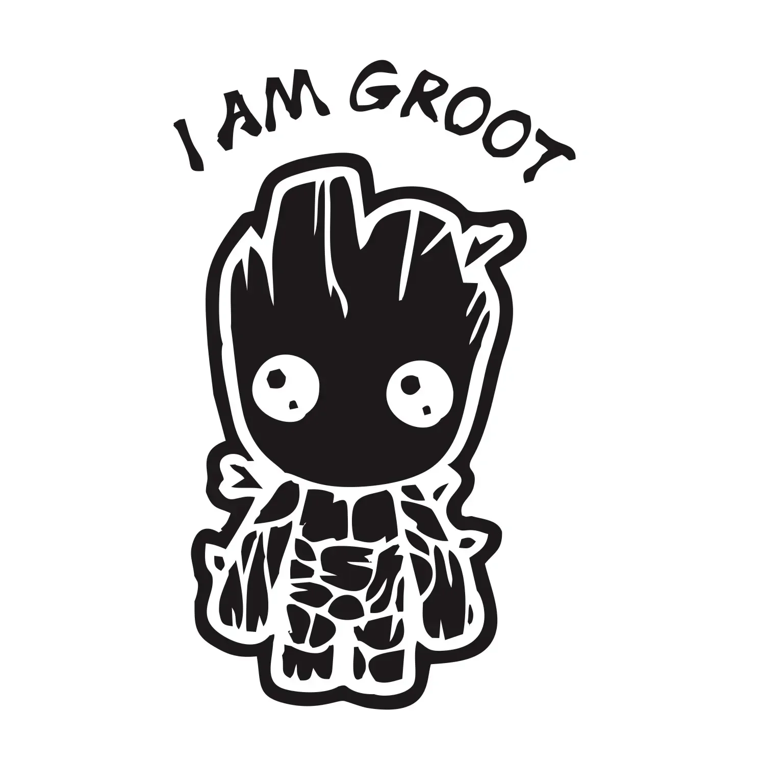 

Новый дизайн, мультфильм, милый я Грут, водостойкая универсальная наклейка на корпус, виниловая предупреждающая наклейка, мотоциклетная наклейка, 16 см