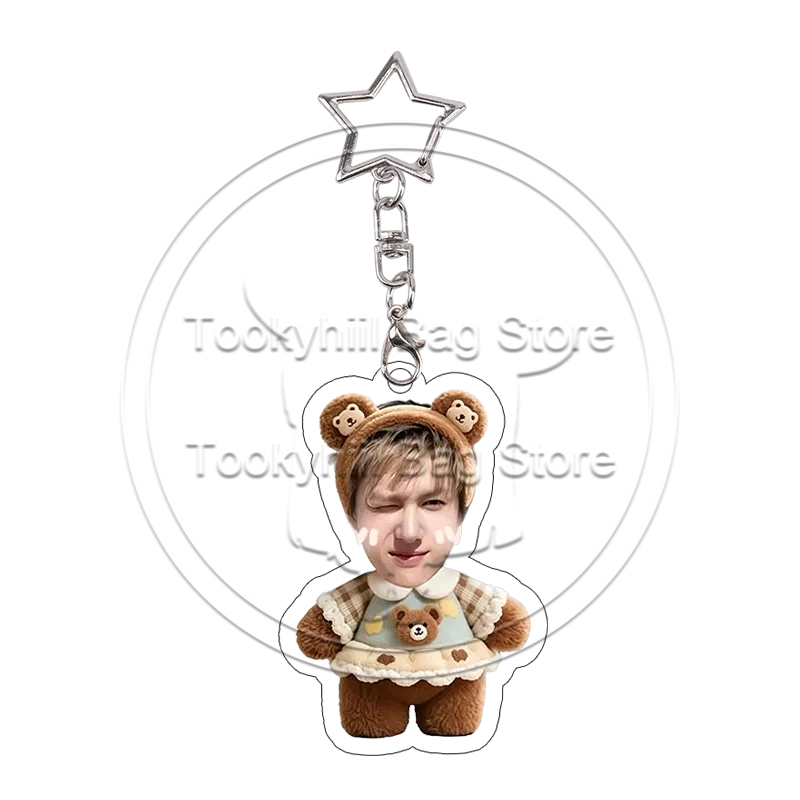 Фото Акриловый брелок KPOP CORTIS Idol, милый Мартин Джеймс, Джухун, Сонхён, Кёнхо, подвеска на сумку в виде большой головы, коллекционный аксессуар для фанатов, подарок. №4