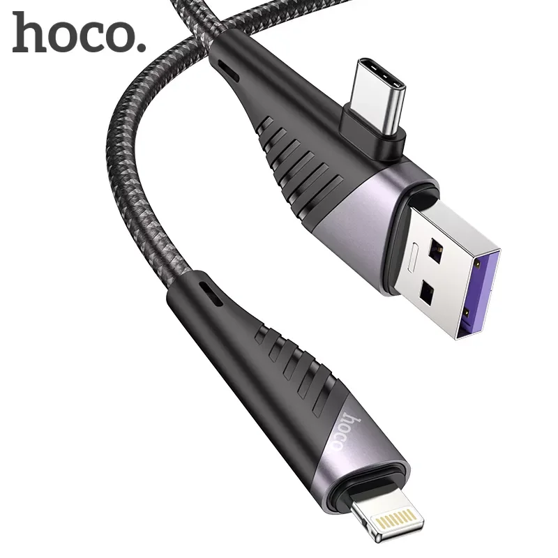 

HOCO 2in1 20W PD Type C to Lighting Cable For iPhone 12 Pro Xs Max Macbook PD 3A Fast Charging Sync data cord USB C USB Cable