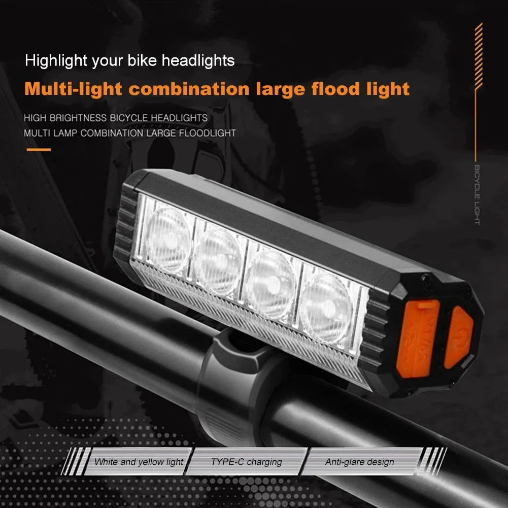 Фара велосипедная аккумуляторная с 5 режимами освещения 1000 лм/1200 лм