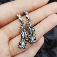 fashion silver color crystal rabbit dangle drop earrings for women girls charm animal earrings goth punk ear jewelry