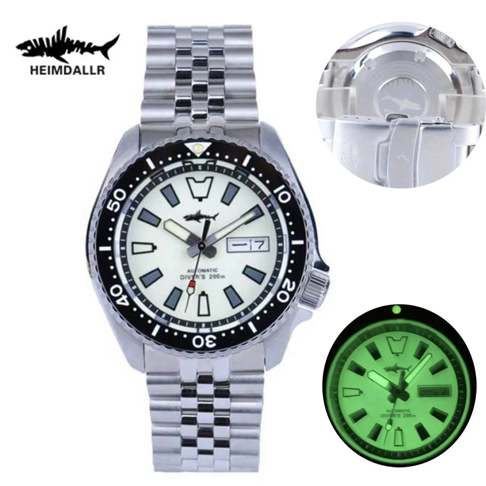 

HEIMDALLR Men SKX007 Ceramic bezel 20ATM Waterproof Stainless Steel NH36 Mens Dive Watch Automatic Movement Watches