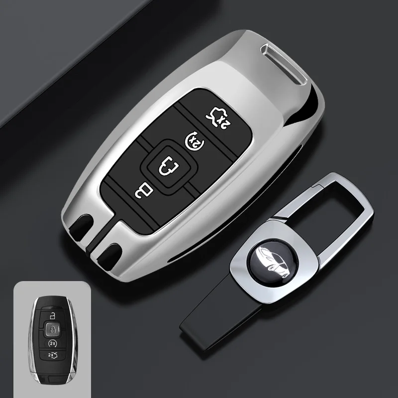 

Aluminum Alloy for Lincoln Corsair Nautilus Navigator MKZ MKC MKX Key Case for Car Shell Cover Car Accessories