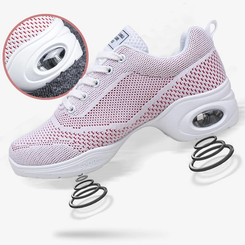 SENAGE Professional Dance Shoes Sports Soft Outsole Breath Woman Practice Shoes Modern Dance Jazz Dance Sneakers Zapatos