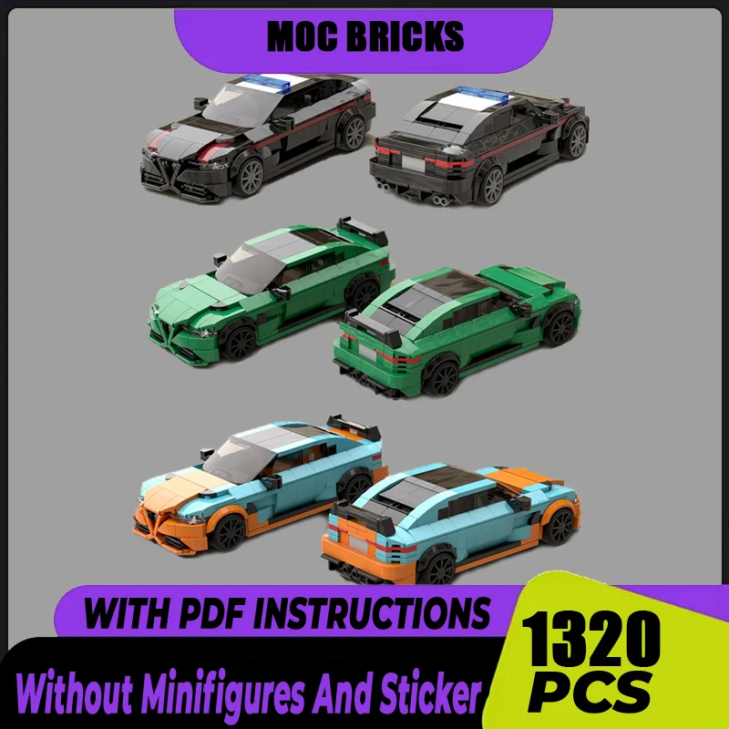 Конструктор Moc набор скоростных автомобилей чемпиона Ro городская модель