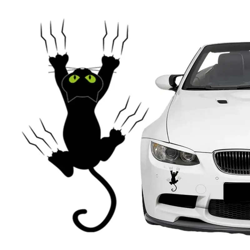 

Cat Sticker Cartoon Cat Decals For Car Window Waterproof Cats Scratch Cover Bumper Decal For Door Bedroom Trunk Wall