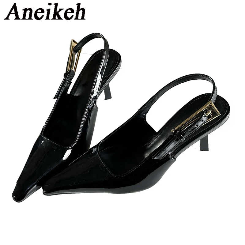 Сандалии Aneikeh женские на высоком каблуке пикантные босоножки с острым носком